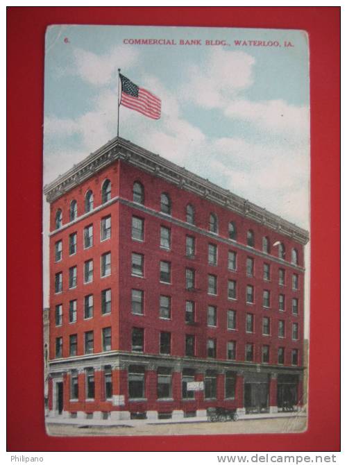 Waterloo Ia    Commercial Bank Building   Ca 1910      === Ref 169 - Waterloo