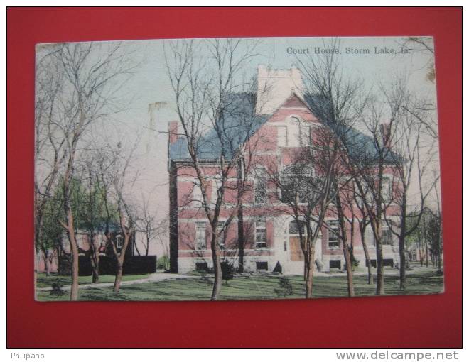 Storm Lake   Ia ---Court House  -- 1909 Cancel    === Ref 170 - Other & Unclassified