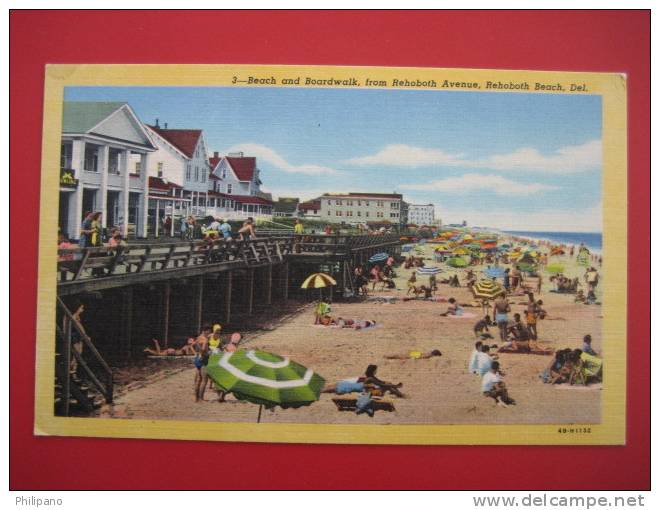 Rehoboth Beach De   # 3 Beach & Boardwalk    Linen=== Ref 170 - Altri & Non Classificati