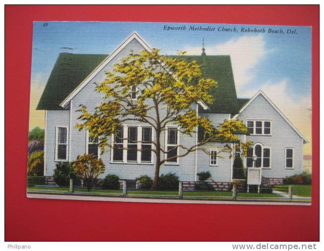 Rehoboth Beach De   Epworth Methodist Church   1964 Cancel    Linen=== Ref 170 - Other & Unclassified