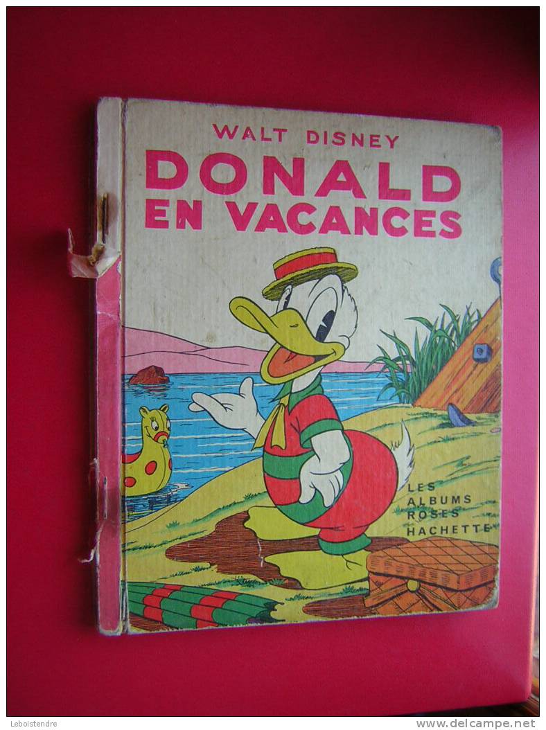 WALT DISNEY-DONALD EN VACANCES-LES ALBUMS ROSES HACHETTE-8 PHOTOS DE PRESENTATION - Disney