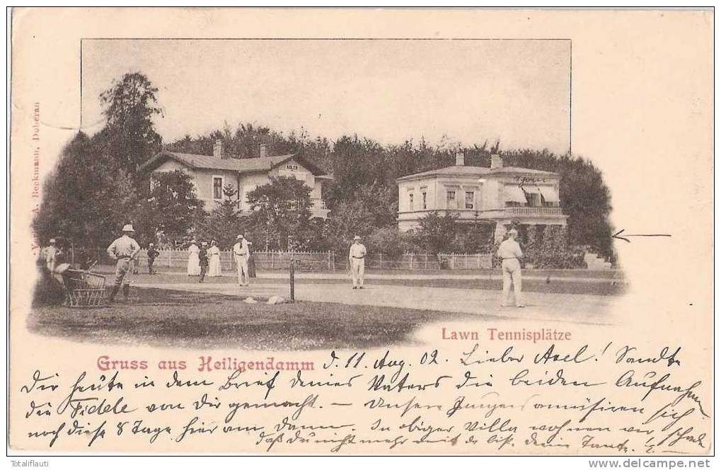 Heiligendamm Lawn Tennisplatz Belebt 11.8.1902 Gelaufen - Bad Doberan