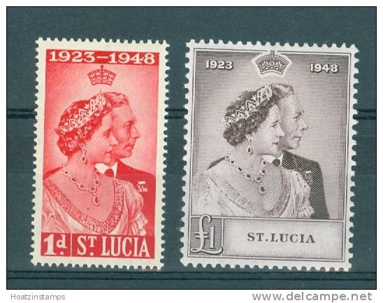 St Lucia: 1948   Royal Silver Wedding             MH - St.Lucia (...-1978)