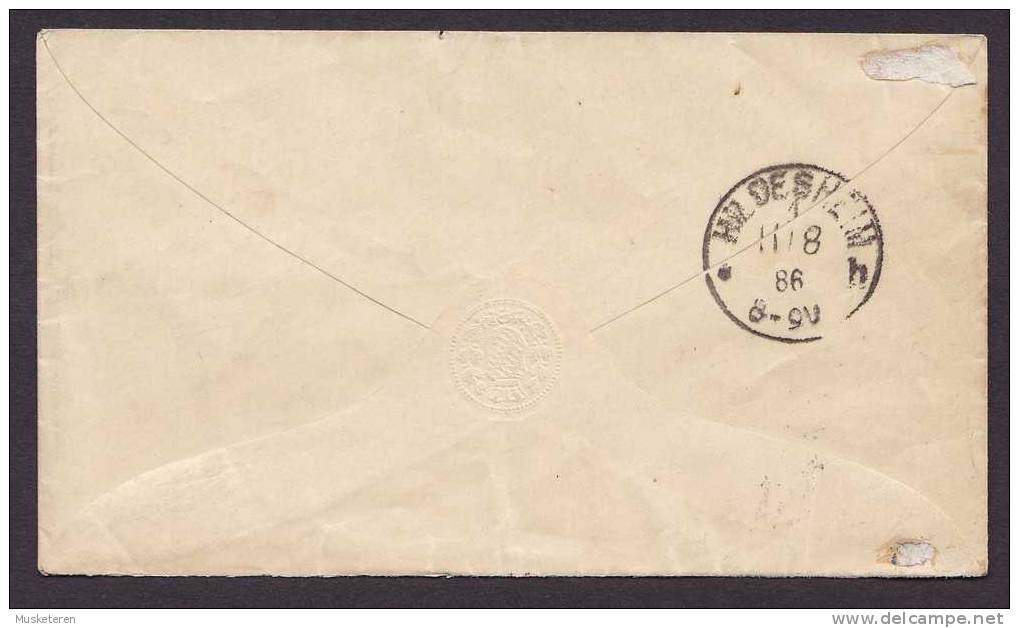 Bayern Postal Stationery Ganzsache Entier Umschlag BAD KISSINGEN 1886 Cover HILDESHEIM (2 Scans) - Postal  Stationery