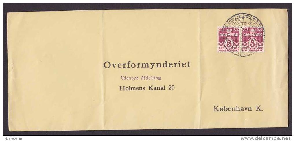 Denmark Deluxe "Postkontoret Kbhvn´s FRIHAVN" 1942 Cover To Overformynderiet København K. - Covers & Documents