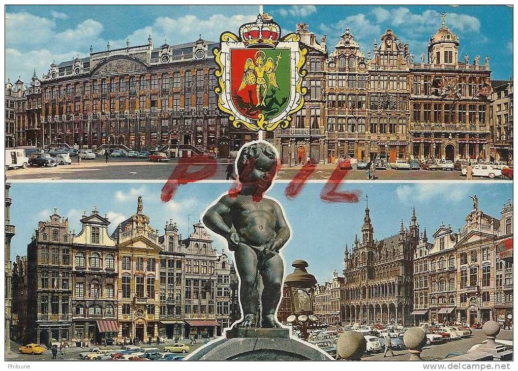 Souvenir De Bruxelles - Carte Multivues Ref 1104-470 - Mehransichten, Panoramakarten