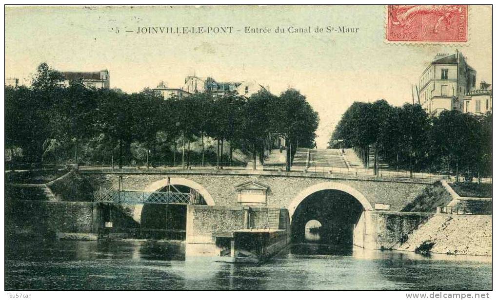 JOINVILLE LE PONT - VAL DE MARNE - PEU COURANTE CPA COULEUR. - Joinville Le Pont