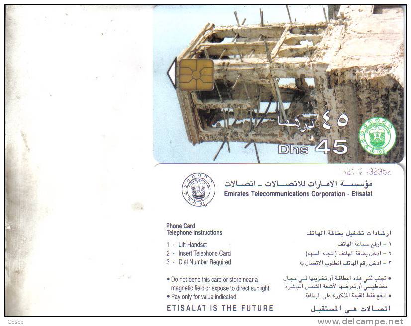 United Arab Emirates-chip Card(4)-used+1 Card Prepiad Free - United Arab Emirates