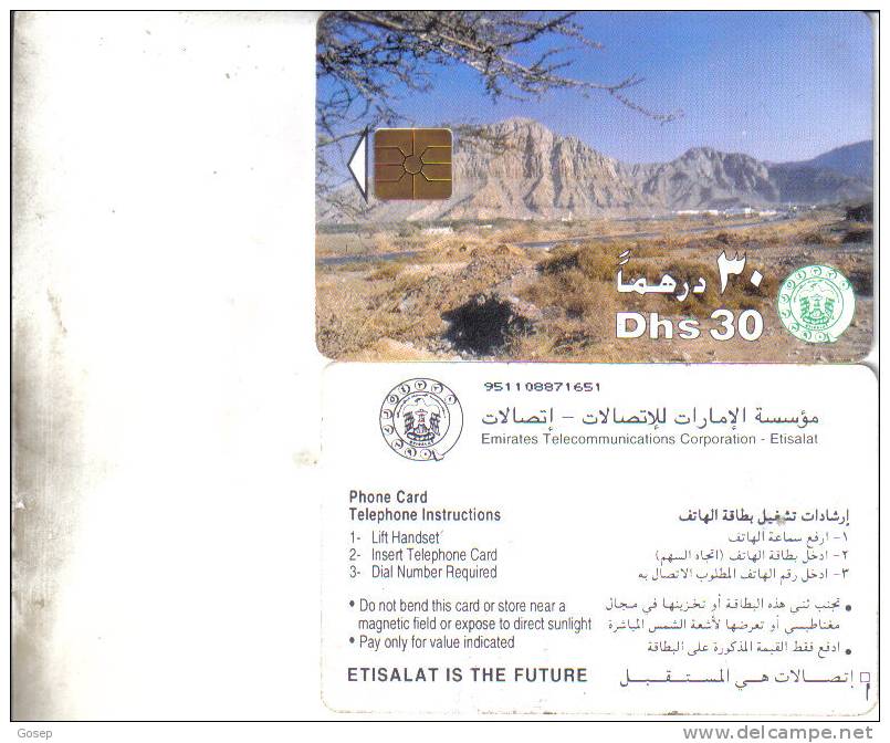 United Arab Emirates-chip Card(5)-used+1 Card Prepiad Free - United Arab Emirates