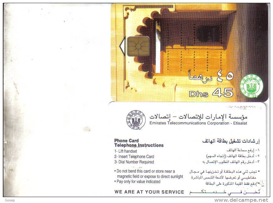 United Arab Emirates-chip Card(11)-used+1 Card Prepiad Free - Emirats Arabes Unis