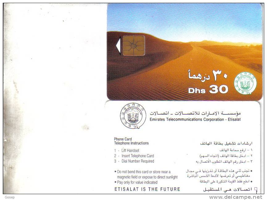 United Arab Emirates-chip Card(16)-used+1 Card Prepiad Free - Ver. Arab. Emirate