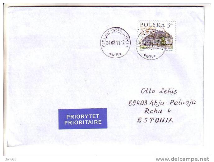 GOOD POLAND Postal Cover To ESTONIA 2011 - Good Stamped - Cartas & Documentos