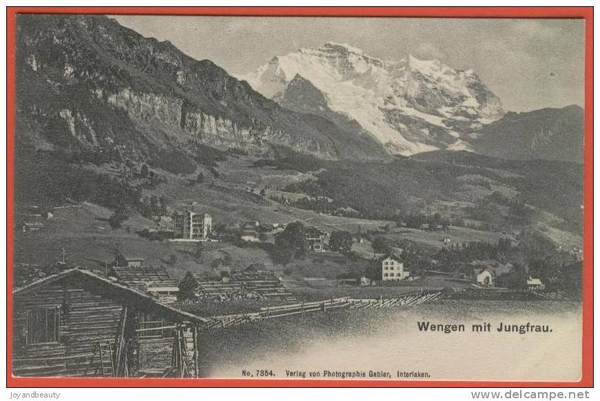 G413, Wengen Mit Jungfrau , 7854 , Précurseur , Non Circulée - Wengen