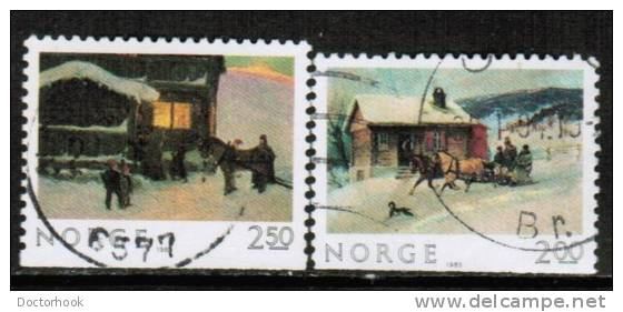 NORWAY   Scott #  831-2  VF USED - Oblitérés