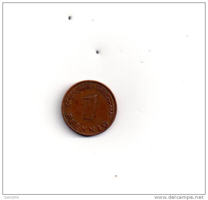 Pièce De 1 Pfennig 1950 F - 1 Pfennig