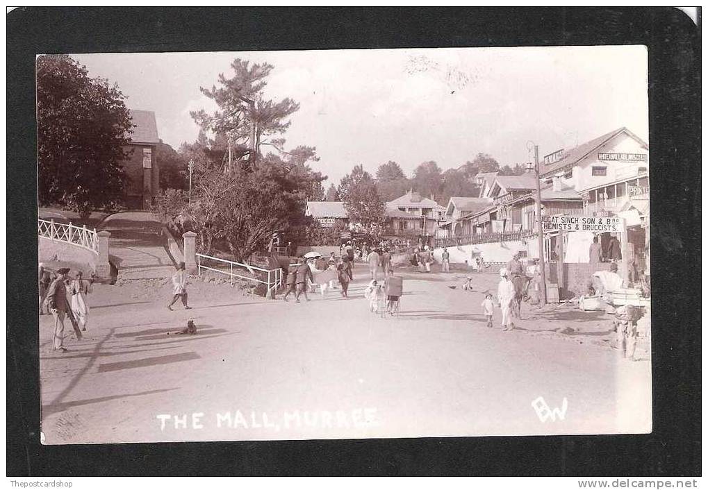 CPA RP INDE INDIA THE MALL MUREE BW PHOTOGRAPHER "NEAR THE CHURCH" - India