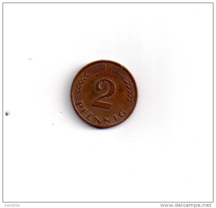 Pièce De 2 Pfennig 1962 - 2 Pfennig