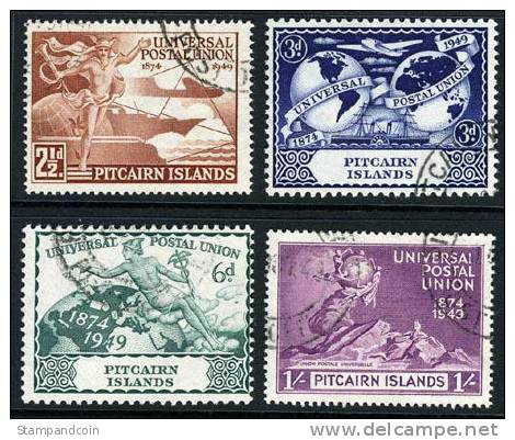 Pitcairn Islands #13-16 Used UPU Issue From 1949 - Islas De Pitcairn