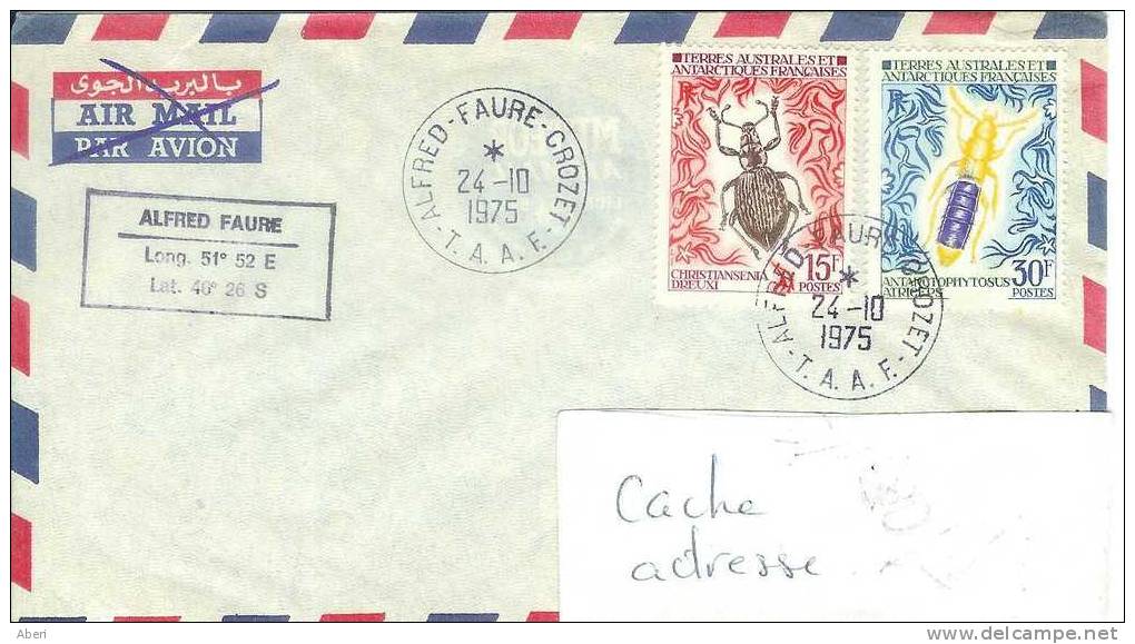 6222  N° 49; 51 - INSECTES - CROZET - 1975 - Cartas & Documentos