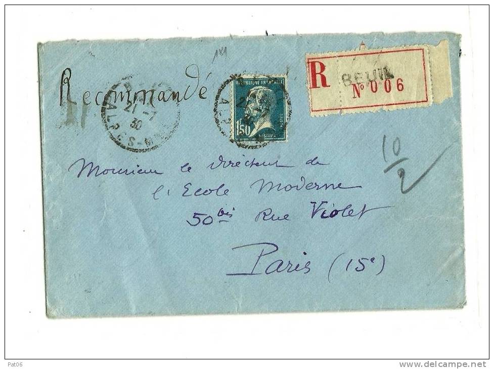 06 ? Alpes Mmes « BEUIL »Tarif à 1F50 - 1922-26 Pasteur