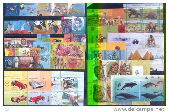 ARGENTINE 2001 - COMMEMORATIFS 42v + 6 BF - Ungebraucht