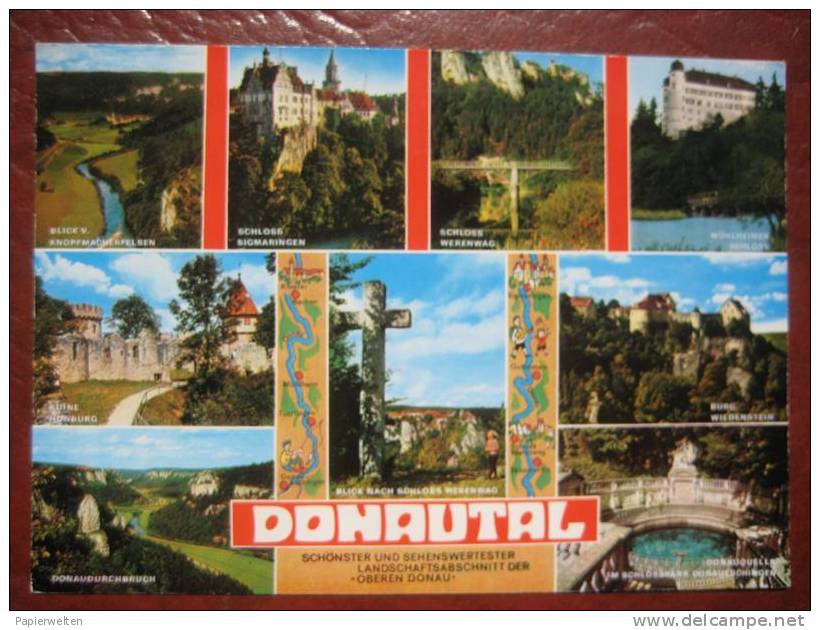 (Sigmaringen) - Mehrbildkarte Donautal - Sigmaringen
