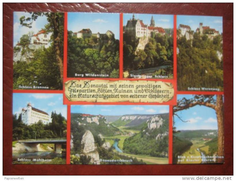 (Sigmaringen) - Mehrbildkarte Donautal - Sigmaringen