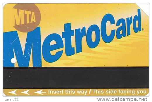 METRO CARD BIGLIETTO AUTOBUS E METRO NEW YORK CITY - Mondo