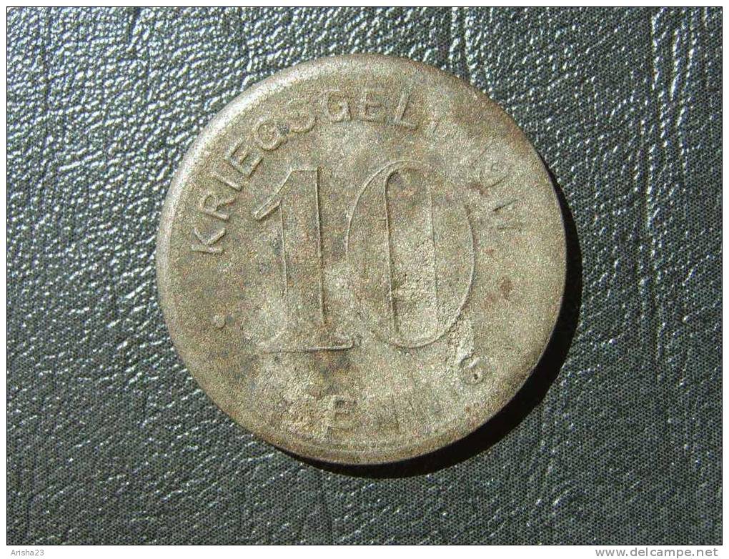 Germany Notgeld Empire 10 Pfennig 1917 - Kleingeld Ersatzmarken - Stadt Elberfeld - 10 Pfennig