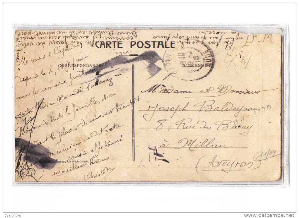 11 CAPENDU Place, Mairie, Animée, Fontaine, Ed ? 5, 1915 *** ETAT *** - Capendu