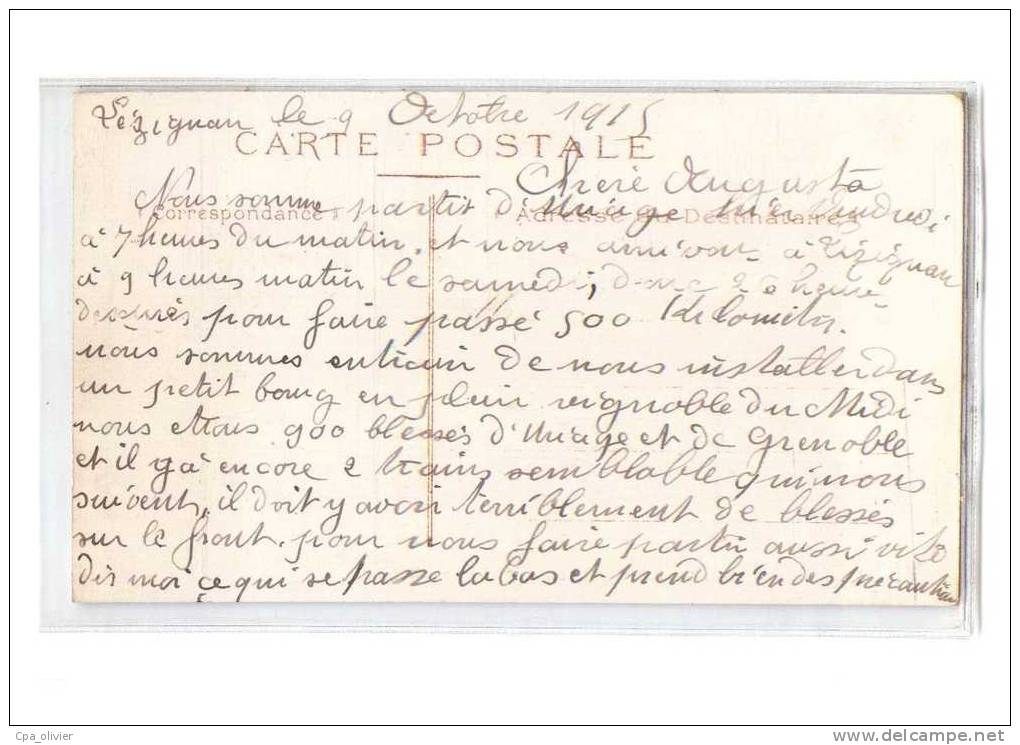 11 LEZIGNAN CORBIERES Avenue Du 1er Mai, Animée, Commerces, Ed Loupiac 10, 1915 - Other & Unclassified