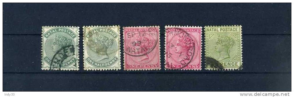 - GRANDE-BRETAGNE . TIMBRES DU NATAL . REGNE DE VICTORIA . OBLITERES - Natal (1857-1909)