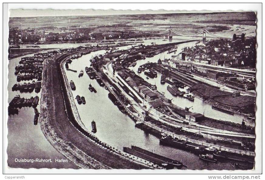 Duisburg Ruhrort Hafen / Harbour   Postkarte / Postcard  1950s - Duisburg