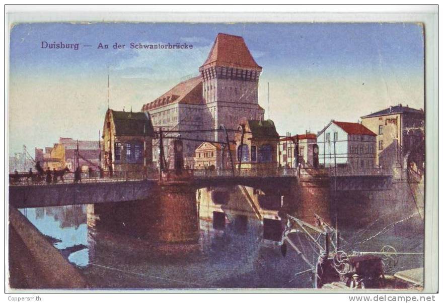 Duisburg Schwanentorbrücke / Bridge   Postkarte / Postcard  1920s? - Duisburg