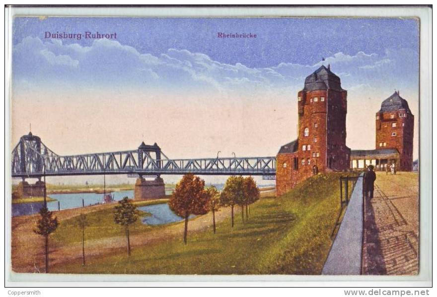 Duisburg Ruhrort Brücke / Bridge   Postkarte / Postcard  1920 - Duisburg