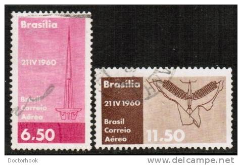 BRAZIL   Scott #  C 95-8  VF USED - Airmail