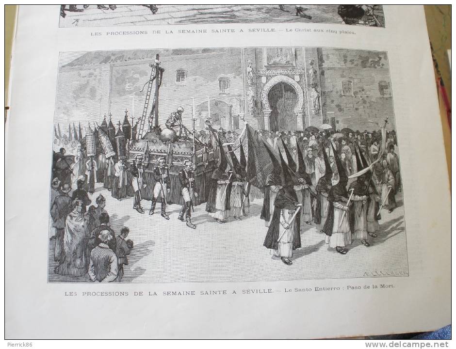 1890 Mme MELBA SEMAINE SAINTE A SEVILLE IMPORTATION DES MOUTONS ABATTOIR DE LA VILLETTE FUSIL ARMEE ALLEMANDE MOD 1888