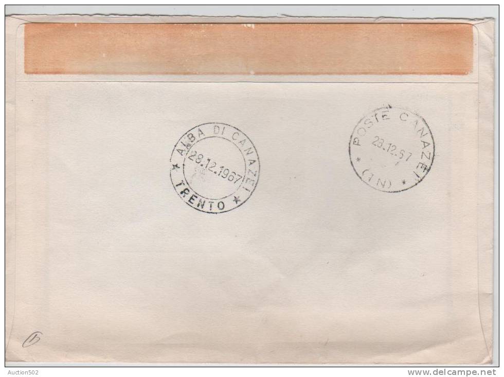TP Baudouin Lunettes & Poortman S/L.Expres C.Labuissiere 1967 V.Trento Italia C.d'arrivée 335 - Cartas & Documentos