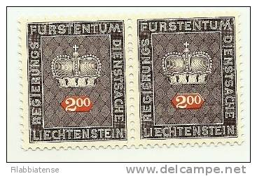 1968 - Liechtenstein Servizio 56 Coppia   +++++++ - Servizio