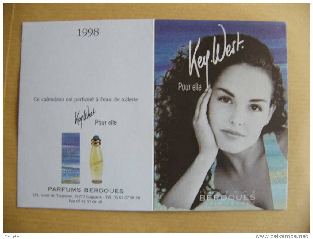 KEY WEST POUR FEMME PARFUM BERDOUES PARIS FRANCE ANNEE CALENDRIER 1998 - Profumeria Moderna (a Partire Dal 1961)