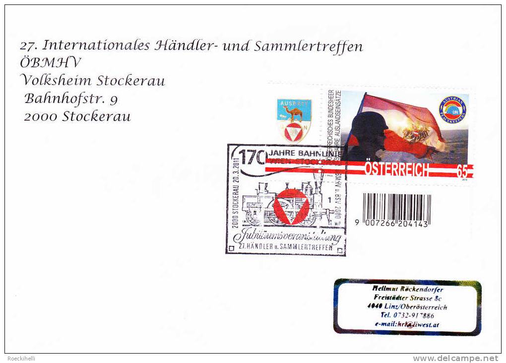 20.3.2011  -  SSt-Beleg  -  27. Händler U. Sammlertreffen, Stockerau  -  Siehe Scan - Storia Postale