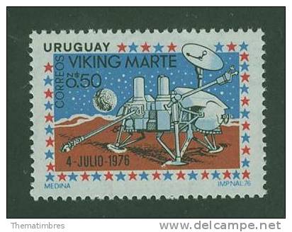 B678N0056 Sonde Viking Sur Mars 960 Uruguay 1976 Neuf ** - Amérique Du Sud