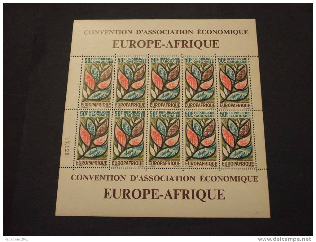 GABONAISE - 1966 EUROPAFRICA IN FOGLIO DI 10 - NUOVI(++)-TEMATICHE - Gabon (1960-...)