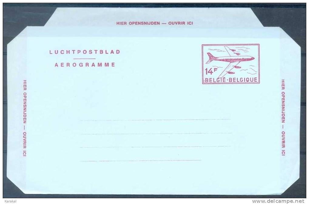 België Belgique Belgium Aérogramme Luchtpostblad Aerogram Aerogramm 18.II NF MNH XX - Aerogramme