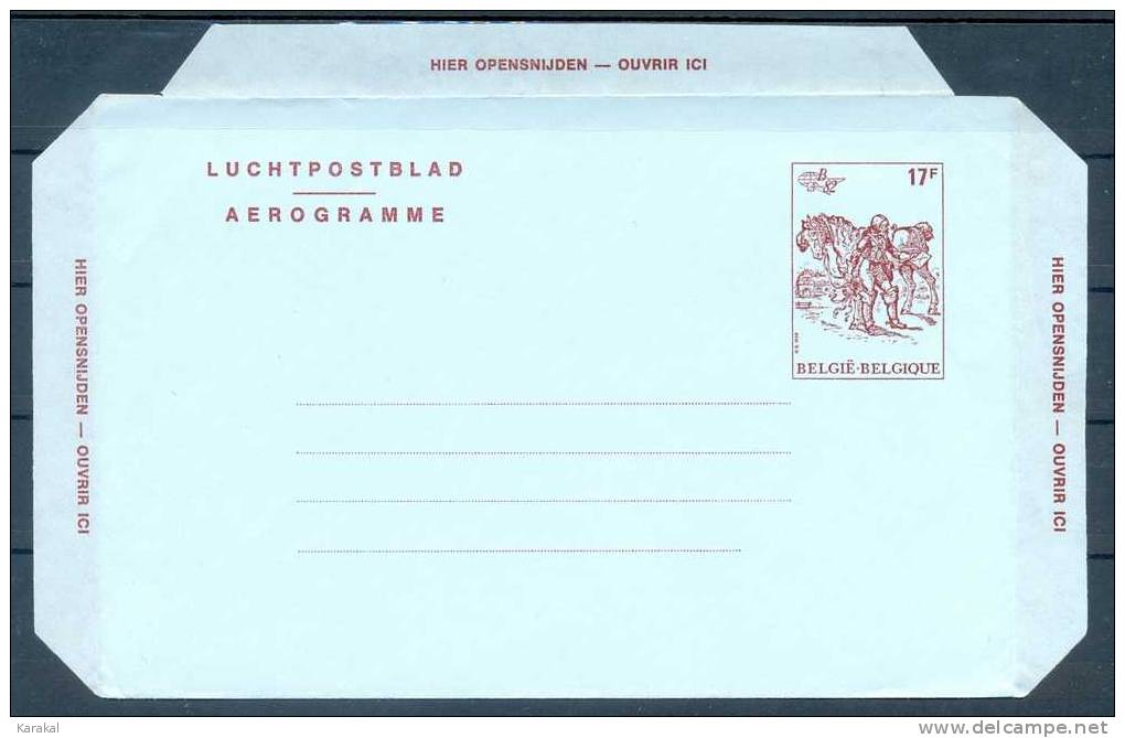 België Belgique Belgium Aérogramme Luchtpostblad Aerogram Aerogramm 19.II NF Belgica 82 MNH XX - Aerogramme