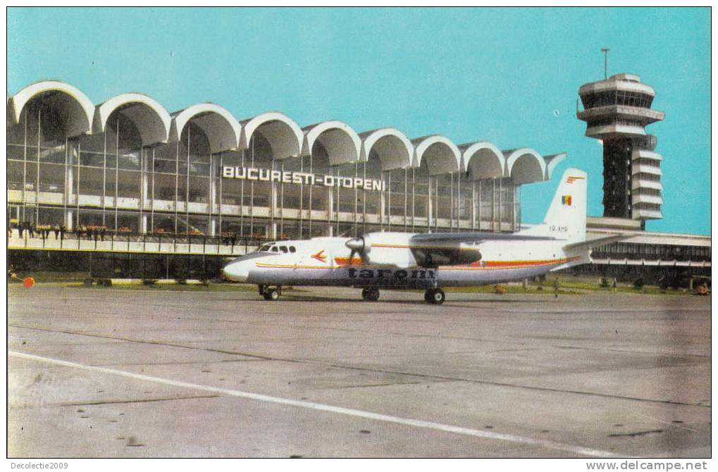 B22004 Aviation Tarom Official Postcard Romania Antonov AN 24 Not Used Perfect Shape - 1946-....: Moderne