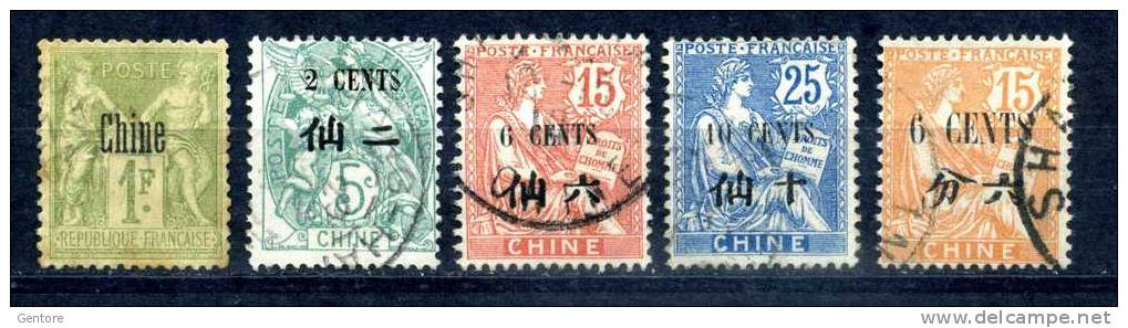 CHINA 1900-12 Yvert Cat. N° 14-75-77-79-85  Fine Used - Other & Unclassified