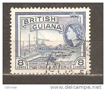 BRITISH GUYANA 1954 - DEFINITIVE 8  - USED OBLITERE GESTEMPELT USADO - Guyane Britannique (...-1966)