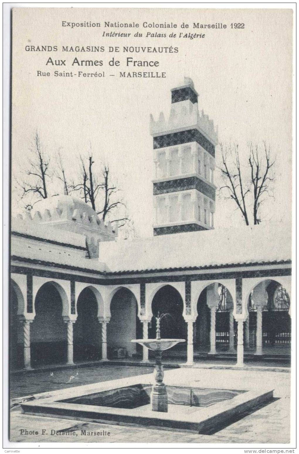 EXPOSITION Coloniale De MARSEILLE - ALGERIE - Grands Magasins AUX ARMES DE FRANCE - Expositions