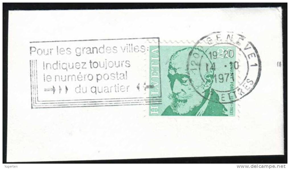 SUISSE - FLAMME - Pour Les Grandes Villes, Indiquez Le N° Postal Du Quartier - 1971 - Zipcode